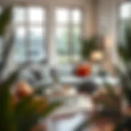 Stylish affordable couch arrangement in a modern living room