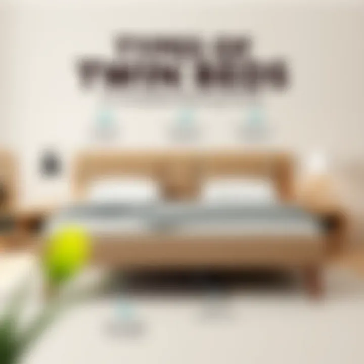 Infographic comparing different types of twin beds