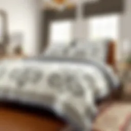 Elegant twin comforter set with intricate patterns