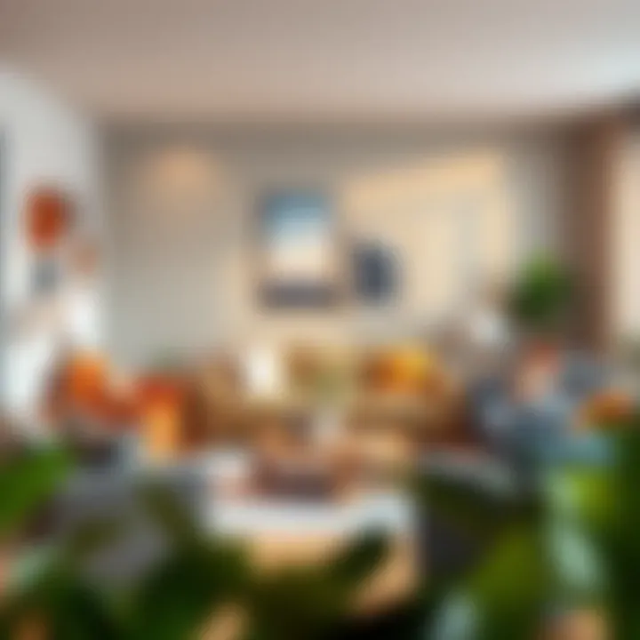 Diverse types of furniture covers displayed in a modern living room