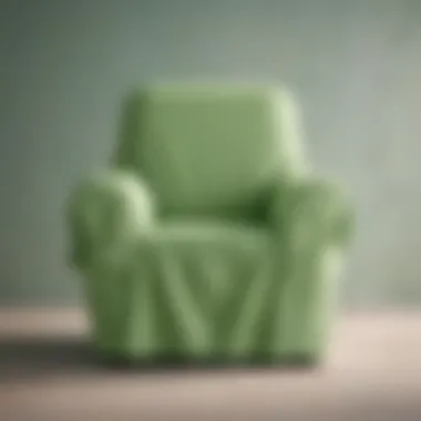 Customized light green chair cover for unique decor