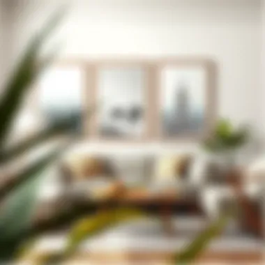 Stylish mounting techniques displayed with framed artwork