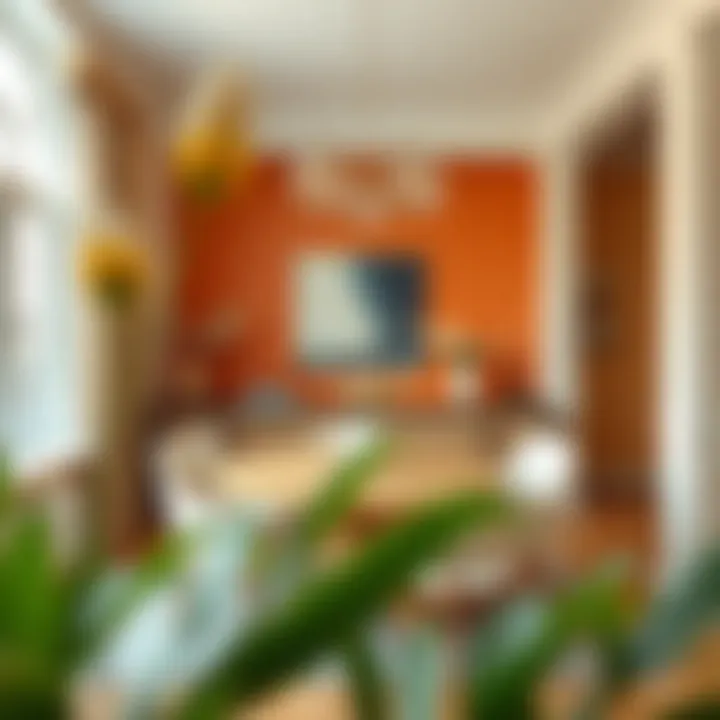 Cozy dining area with warm tones
