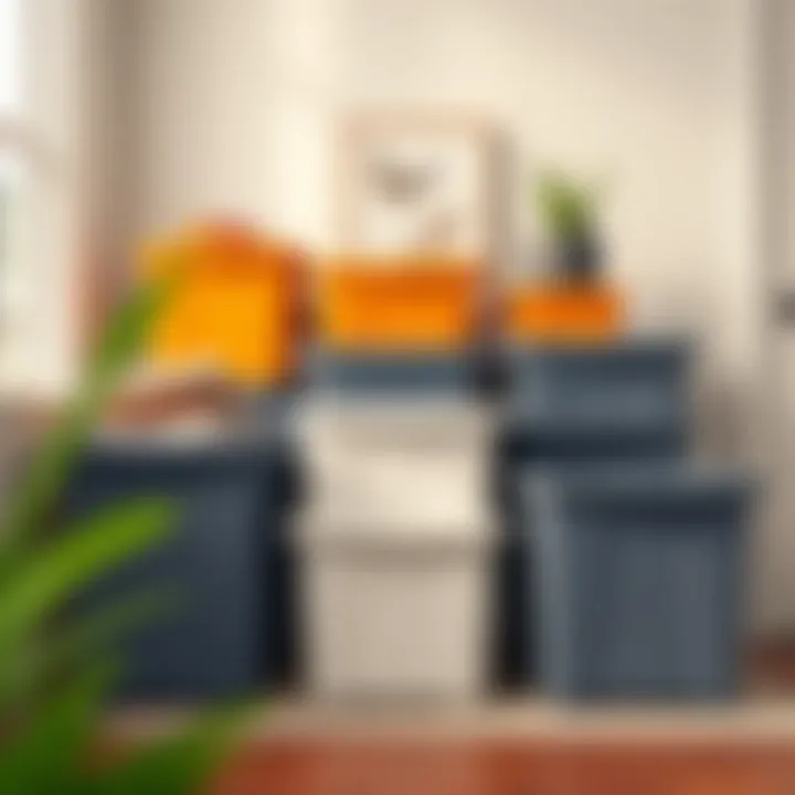 Creative organization strategies with oversized plastic storage bins