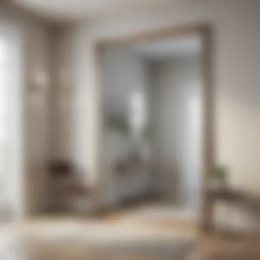 Minimalist Entryways Enhanced by Contemporary Mirrors Contemporary body mirror in a minimalist entryway