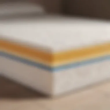 Diagram showcasing the layers of a memory foam mattress