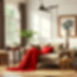 Elegant red half slip showcased in a stylish setting