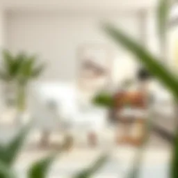 Elegant white chair in a modern living room setting