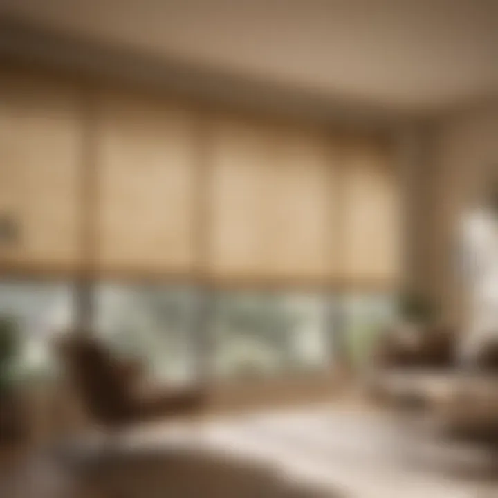 Wide panel blinds in a sunlit room showcasing light control