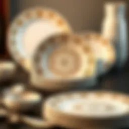 Elegant 9 inch Corelle plate showcasing intricate design patterns