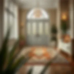 Elegant indoor back door rug enhancing home entrance