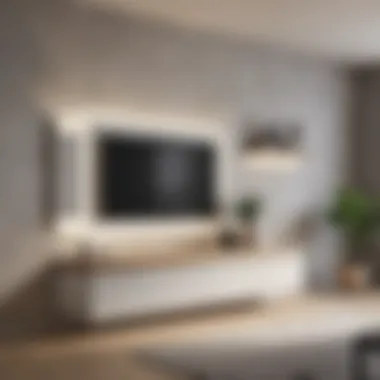 Stylish Wall Storage with Integrated Lighting Stylish wall storage with integrated lighting features