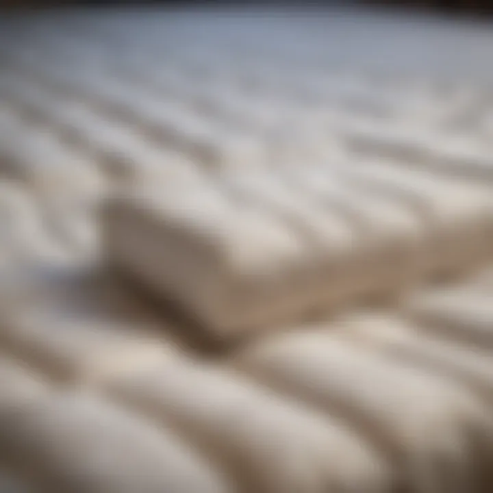 A close-up of sustainable materials used in thin mattresses