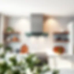 Stylish contemporary range hood in a modern kitchen setting